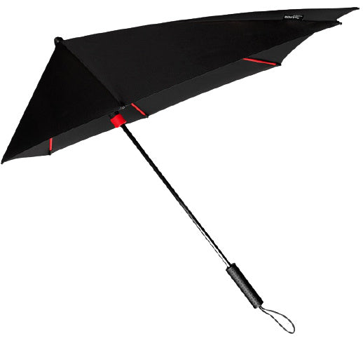 Impliva stormaxi stormparaplu 100 cm polyester sort rød