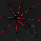 Impliva stormaxi stormparaplu 100 cm polyester sort rød