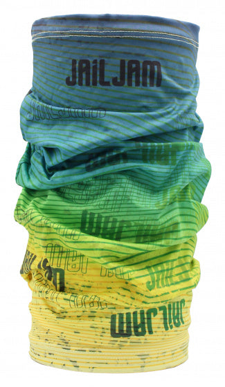 Jail jam neck warmer tube polyester elastane green size one-size