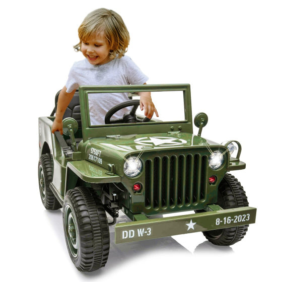 Jamara Willys MB Jeep 12V baterijo Army Green