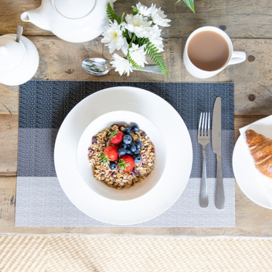 KUCHYNCLET PLACEMAT 30 x 45 cm PVC Polyester White Grey