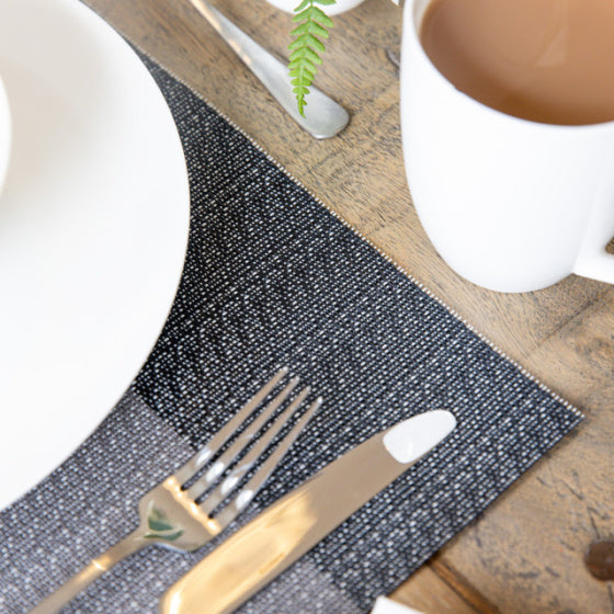 KUCHYNCLET PLACEMAT 30 x 45 cm PVC Polyester White Grey