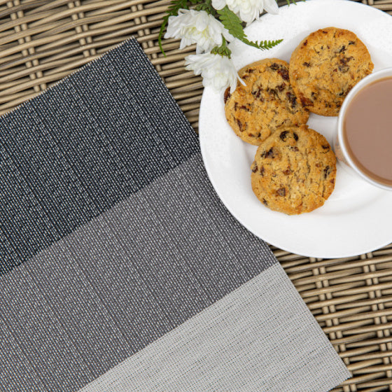 KUCHYNCLET PLACEMAT 30 x 45 cm PVC Polyester White Grey
