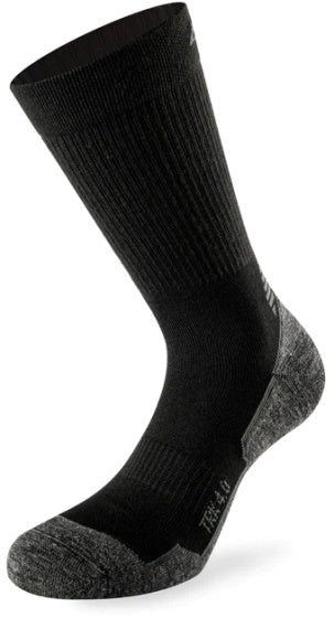 Lenz walking sock trekking 4.0 polypropylene black gray size 35-38