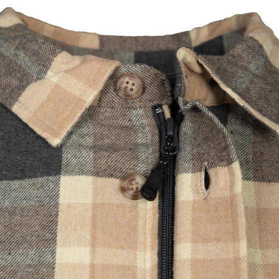 Linea di vita Jervis imbottita camicia in flanella uomo beige size l