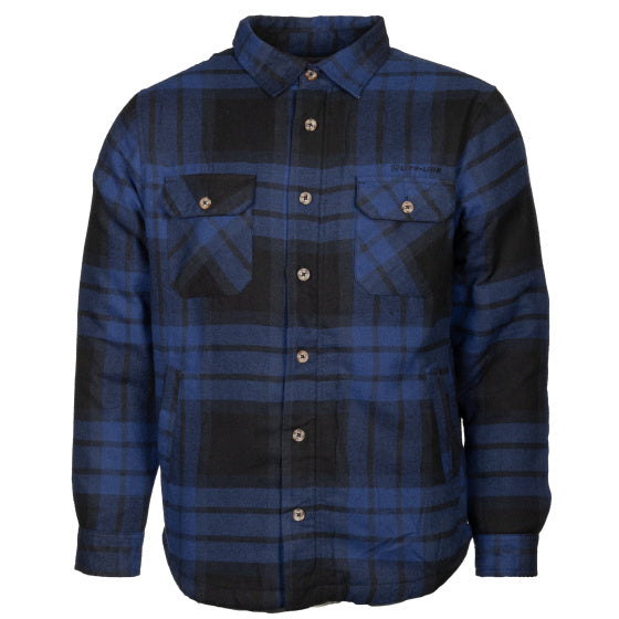 Životní linie Jervis polstrovaná košile Flanenel Men Blue Black Velikost m