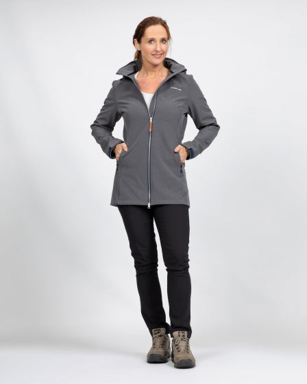 Life Line Kya Softshell Parka Ladies Dark Gray Size 4XL
