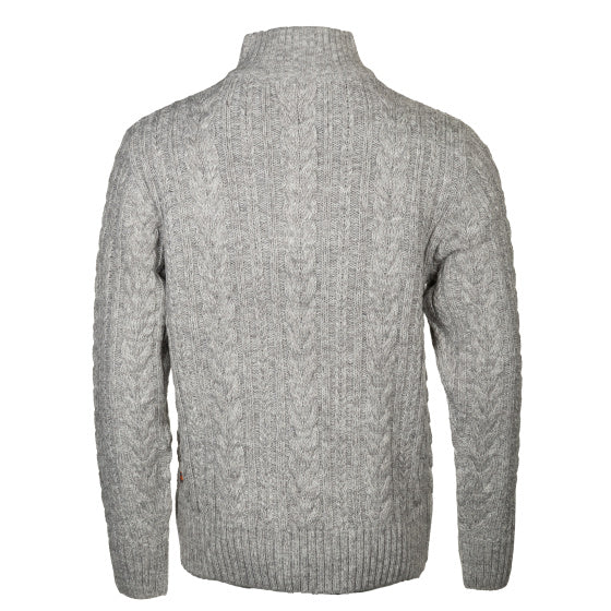 Life Line Marcel Magle in maglia mezza zip uomini dimensioni grigio chiaro xl