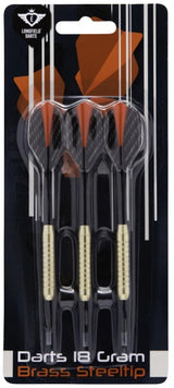 Darts di Longfield Steeltip dartspijl Set 18 grammi di rosso scuro 3 pezzi