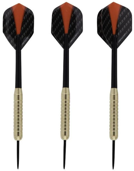Darts di Longfield Steeltip dartspijl Set 18 grammi di rosso scuro 3 pezzi