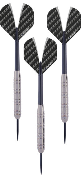 Longfield Darts Steeltip dartspijl set 23 grammes argentés noirs 3 pièces