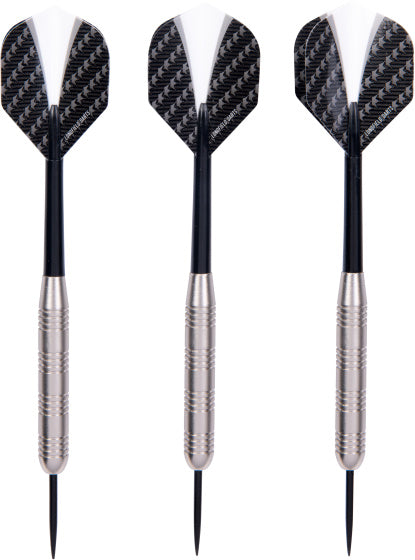 Longfield Darts Steeltip Dartspijl Set 23 grams Silver Black 3 pieces