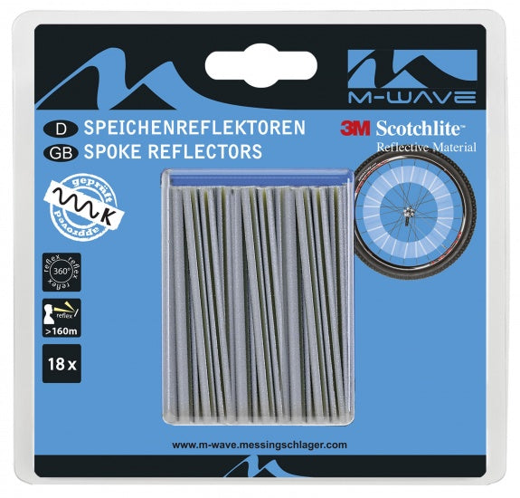 M-Wave Scotchlite Spaak Reflectors 18 pezzi