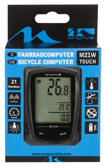 M-Wave Bicycle Computer M21W Touch Wireless Black