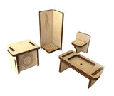 Mamatoyz wooden dollhouse furniture 5-piece