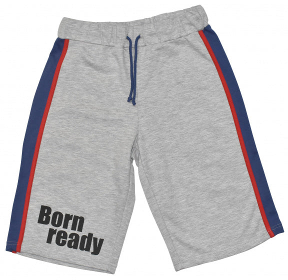 Max buddies Short Vito jongens polykatoen grijs maat 152