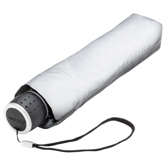 Apertura de la mano del paraguas Mínimax 97 cm de poliéster gris claro