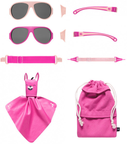 De Mokki klickt op de Sunglasse Mëttegiessen 2-5 Joer rosa 2 Stécker