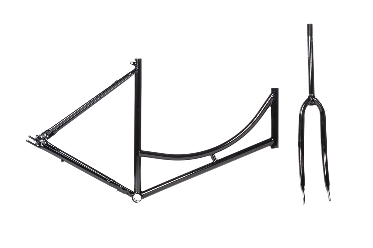 frame and front fork 28 inch 57cm black