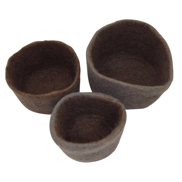 Papoose Toys Papoose Toys Nested Bowls Gray