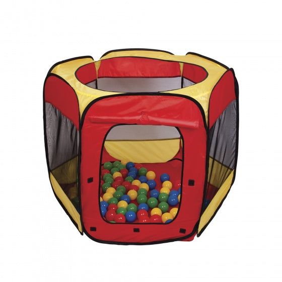 Paradiso toys Play tent with 100 balls 100 x 75 cm red yellow
