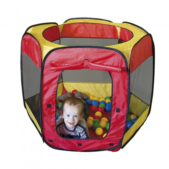 Paradiso toys Play tent with 100 balls 100 x 75 cm red yellow