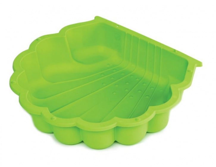 Sandbox with lid shell 87 x 78 x 18 cm green