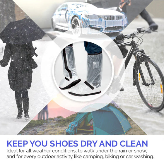 Perletti Overshoes odrážející PVC Transparent Black Velikost 36-39