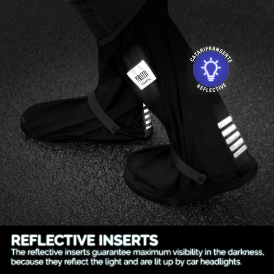 Perletti Overshoes odrážející PVC Transparent Black Velikost 36-39