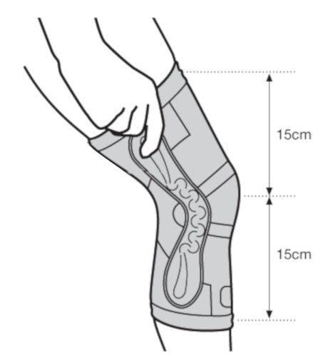 PFLEXX KNEE BANDAGE KOMPRESSION UNISEX BLÅ PER SET STØRRELSE XS