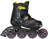Playlife Inline Skates Joker Hardboot 82A sort gul størrelse 37-40