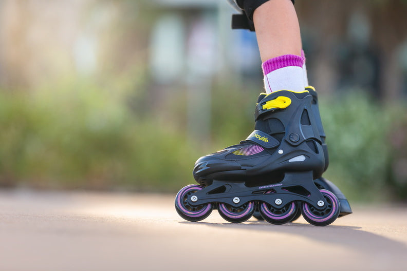 Playlife Inline Skates Joker Hardboot 82A sort gul størrelse 37-40