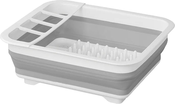 Proplus Drain Rack pieghevole 31,5 x 36,5 x 13 cm bianco grigio