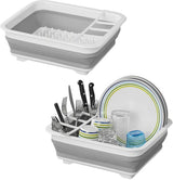 Proplus Drain Rack pieghevole 31,5 x 36,5 x 13 cm bianco grigio