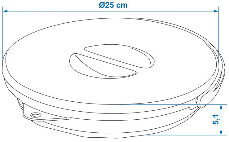 Proplus Waste Bin pliable 5 litres 20 x 25 cm Gris bleu
