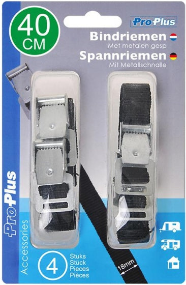 Proplus bindriards 18 x 400 mm poliéster negro 4 piezas