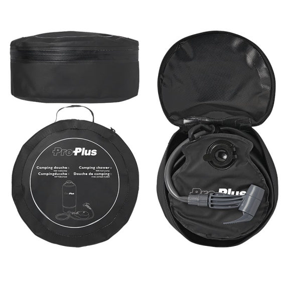 Proplus Campingdusche mit Fußpumpe 11 Liter schwarz