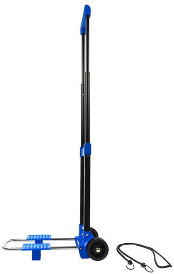 ProPlus sammenfoldelig bagagevogn 30 kg stål sort blå