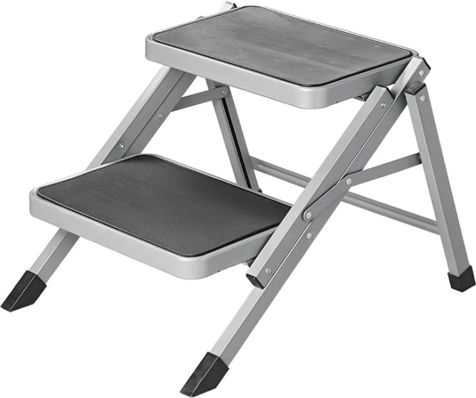 Proplus składany 2 stopnie 59,5 x 49 x 39 cm szary