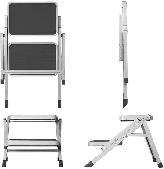 Proplus stickande vikbara 2 steg 59,5 x 49 x 39 cm grå