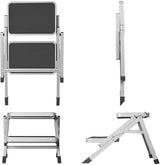Proplus składany 2 stopnie 59,5 x 49 x 39 cm szary