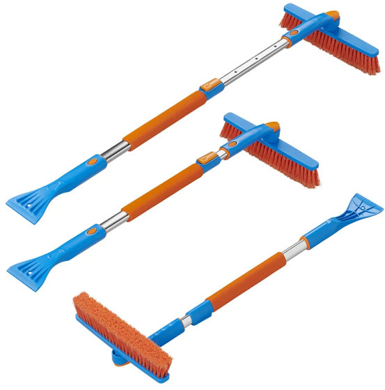 PLPLUS Schnéi Pinsel an Äis Schrraper mam Teleskopic Stamm