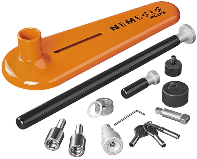 Fullstop Nemesis Plus Wheel Clamp SCM til autocamper Oranje