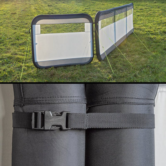 Proplus čelní sklo nafukovacích skla 160 x 140 cm světle šedá černá