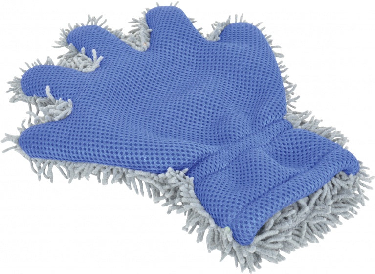 Zaščitna rokavica za pranje 2 in-1 modro sivo