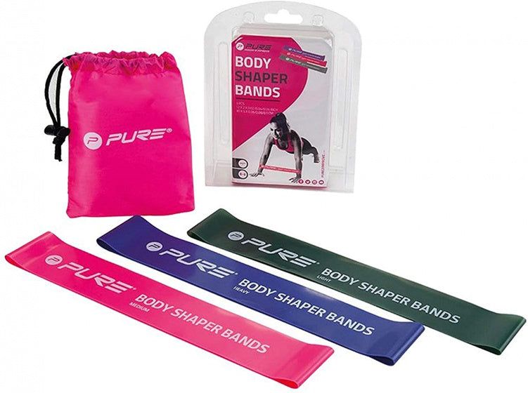Pure2improve Resistance bands Ladies 30 x 5 cm Latex 3 pieces
