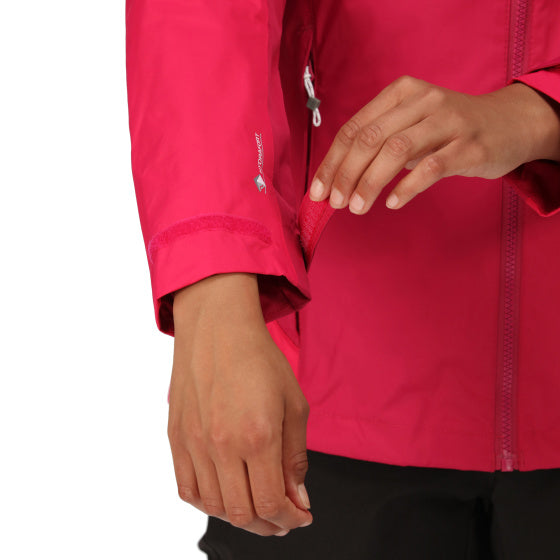 Regatta Caldale IV Rain giacca da pioggia signore di taglia rosa XS