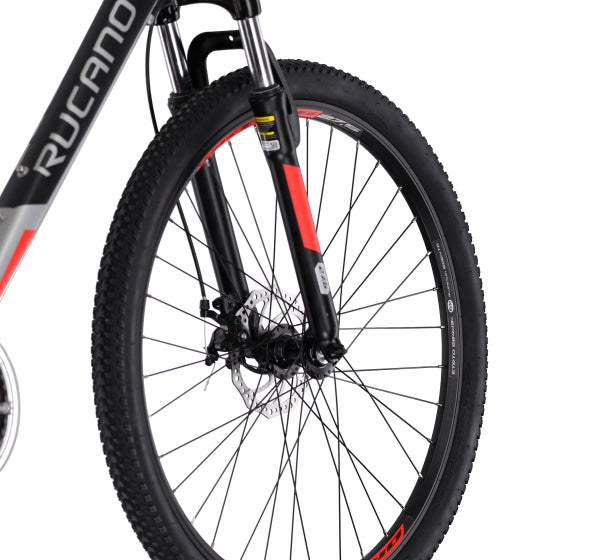 Rucanor Lux 27,5 pollici 46 cm uomini 21 V Freno a disco meccanico rosso argento