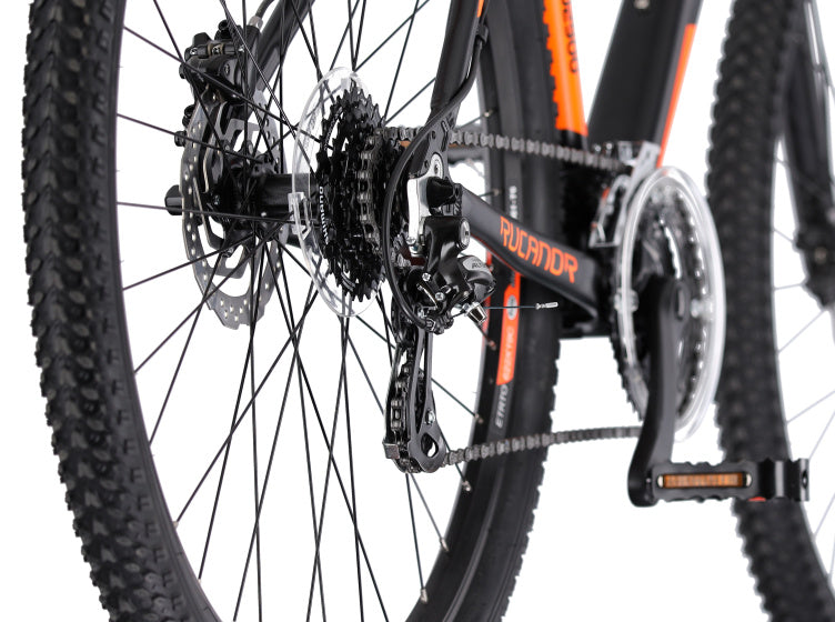 Rucanor Lux 29 cali 53 cm mężczyźni 24 V Hydrauliczny hamulec tarczowy Czarny pomarańczowy pomarańcz