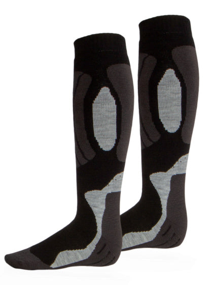 Rucanor Svindal Ski Socks 2-Pack Unisex Black Gray Size 43-46